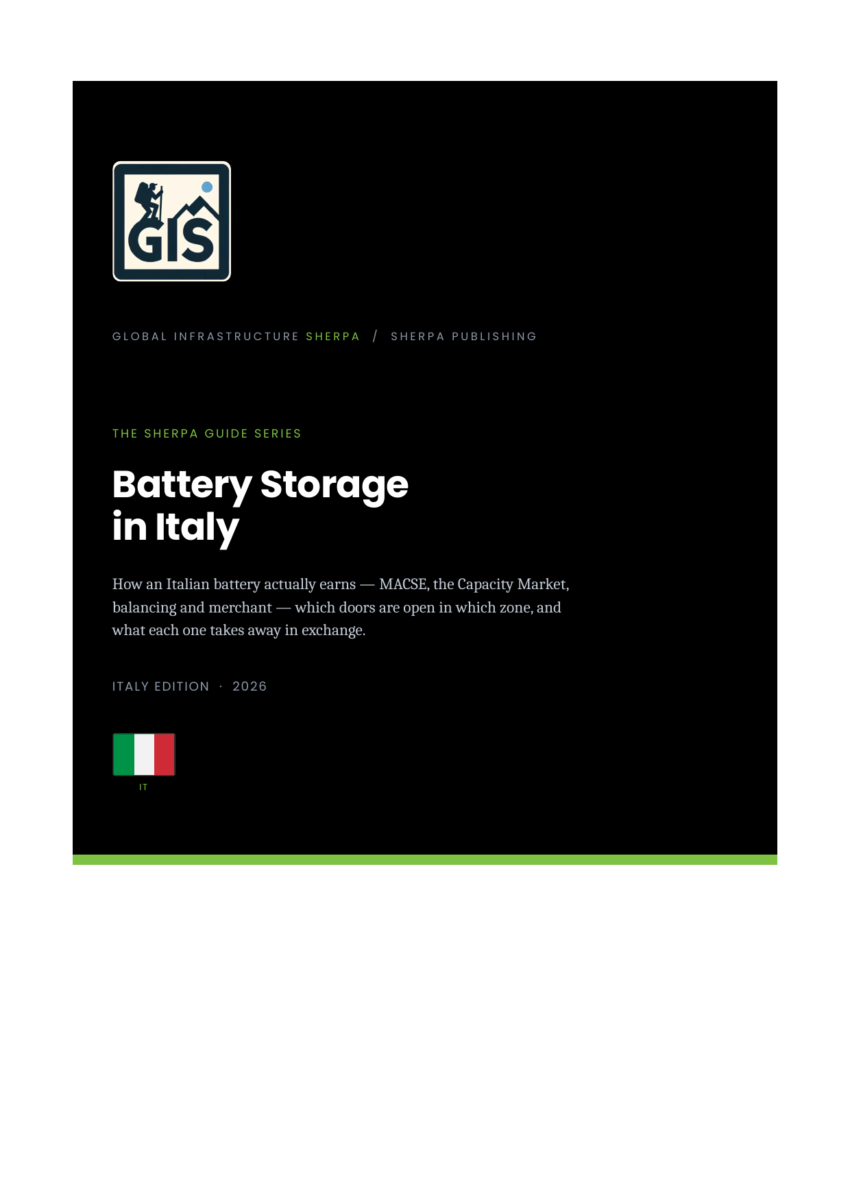 Battery Storage in Italy cover